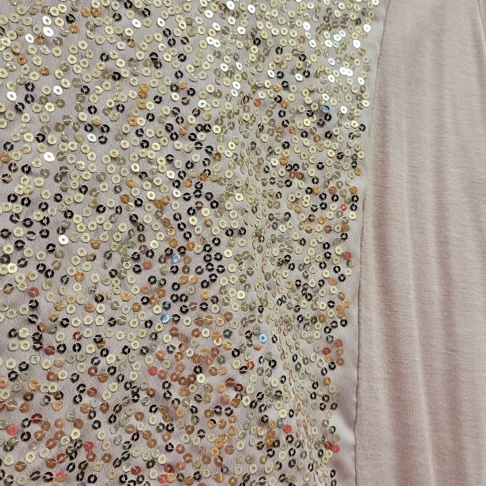 Apt 9 Womens Pink Size Medium Long Sleeve Sequined Lightweight Top / Shi… - Picture 3 of 11